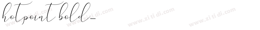 hotpoint bold字体转换